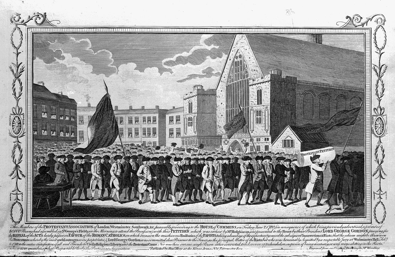 Medlemmer af den protestantiske forening, der anmoder om, 1718 af English School