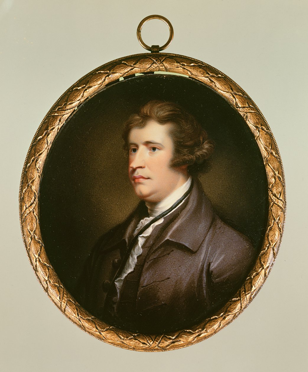 Miniature af Edmund Burke, 1795 (wc på kort) af English School