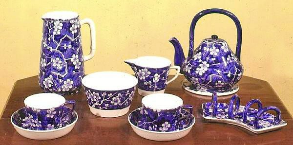 Minton teservice med tilhørende bakke, 1890 (keramik) af English School