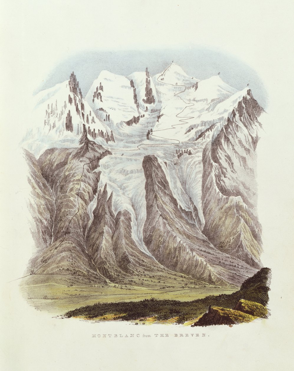 Mont Blanc fra Brevin af English School