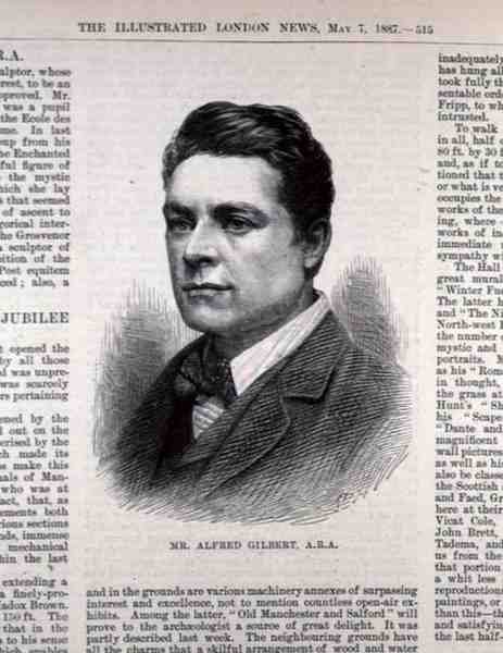 Mr Alfred Gilbert (1854-1934), fra The Illustrated London News, 7. maj 1887 af English School
