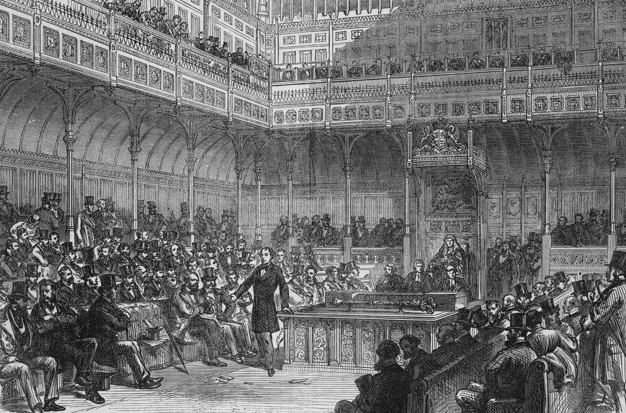 Hr. Disraeli introducerede reformforslaget i 1859 af English School