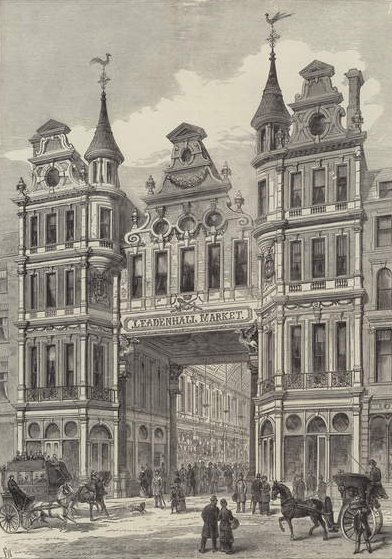 New Leadenhall Market, fra The Illustrated London News, 24. december 1881 af English School
