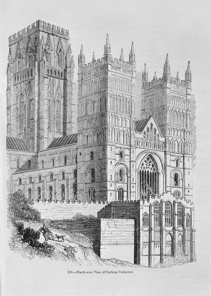 Nord-vest udsigt over Durham Cathedral af English School