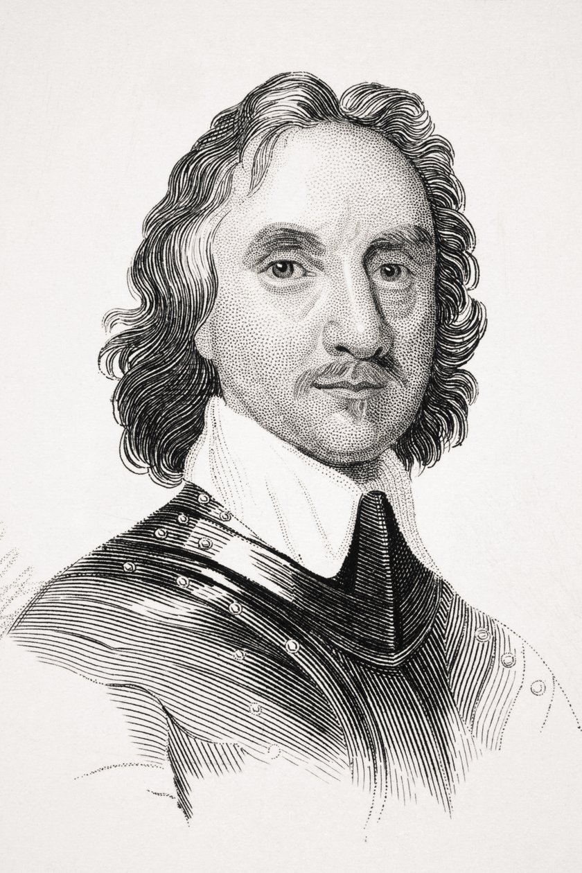 Oliver Cromwell, illustration fra 