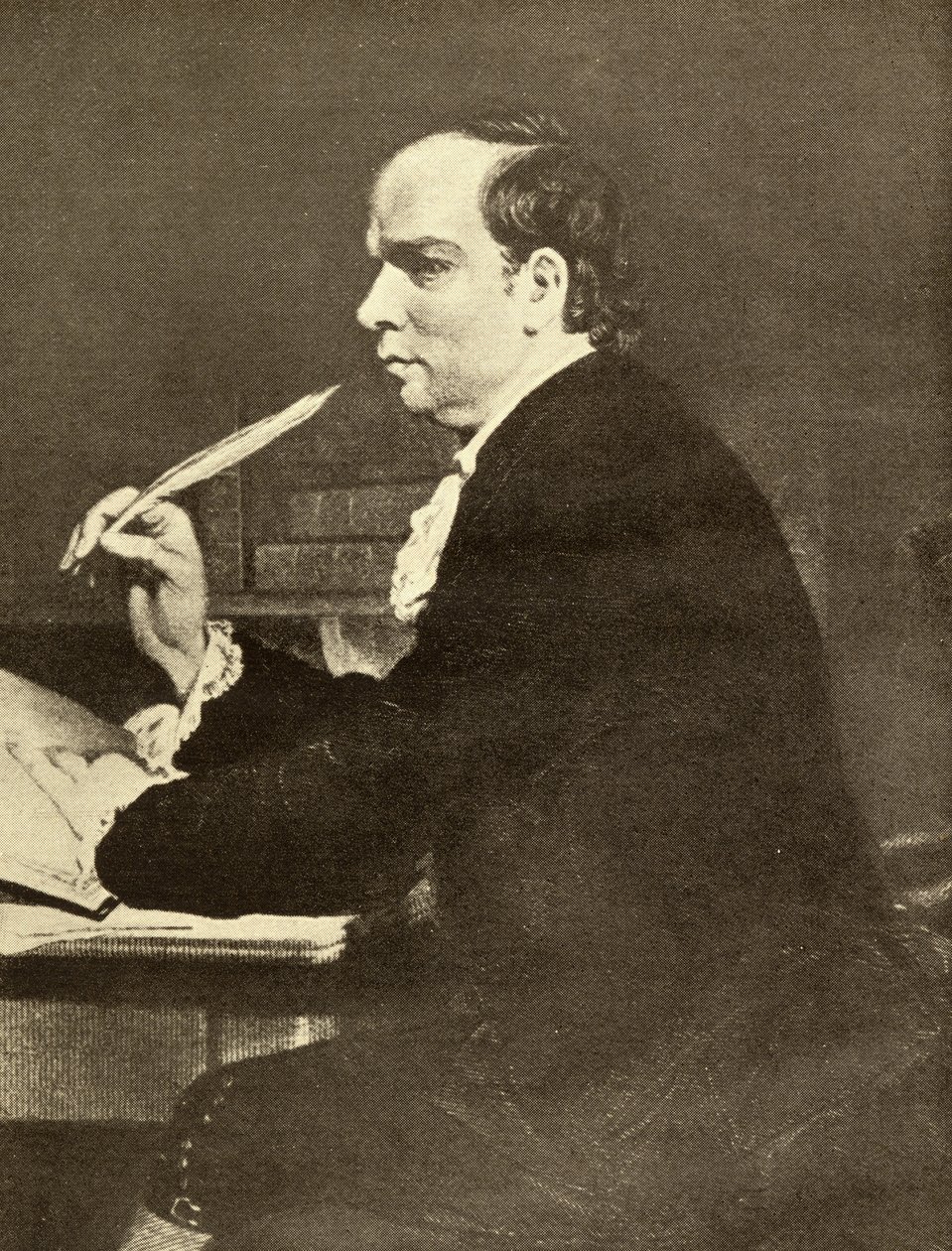 Oliver Goldsmith (1730-74) af English School