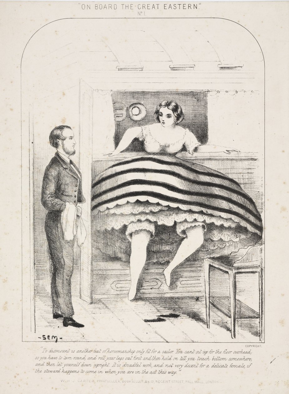 Ombord på Great Eastern No.1, udstedt af W.H.J. Carter, London, ca. 1865 af English School
