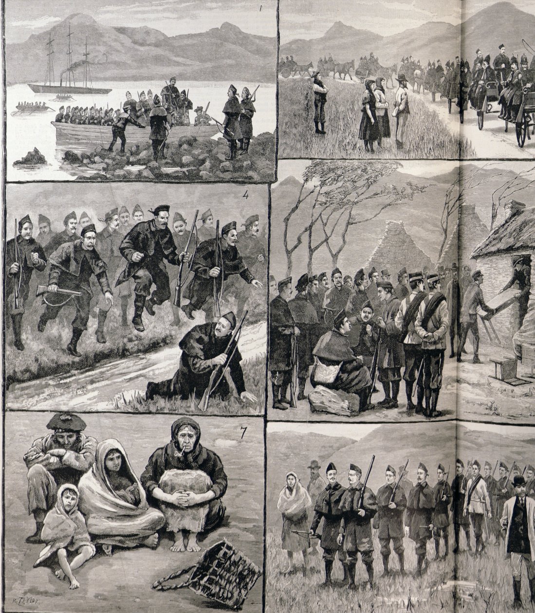 On Eviction Duty in Ireland: Sketches in Galway with the Military and Police Forces, fra 