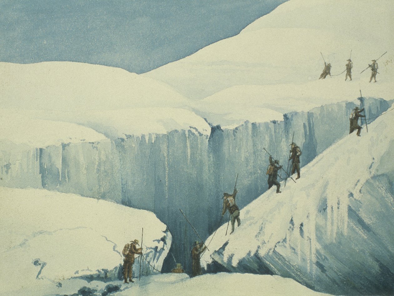 On the Ascent, from A Narrative of an Ascent to the Summit of Mont Blanc af Charles Fellows (1799-1860), udgivet 1827 af English School