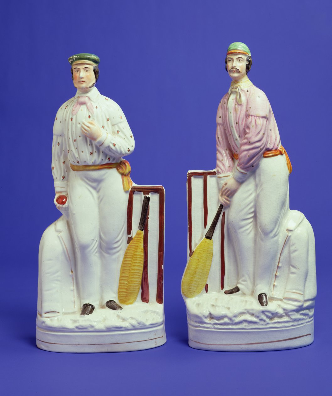 Et par Staffordshire keramik-cricketspillere kendt for at repræsentere George Parr og Julius Caesar (keramik) af English School
