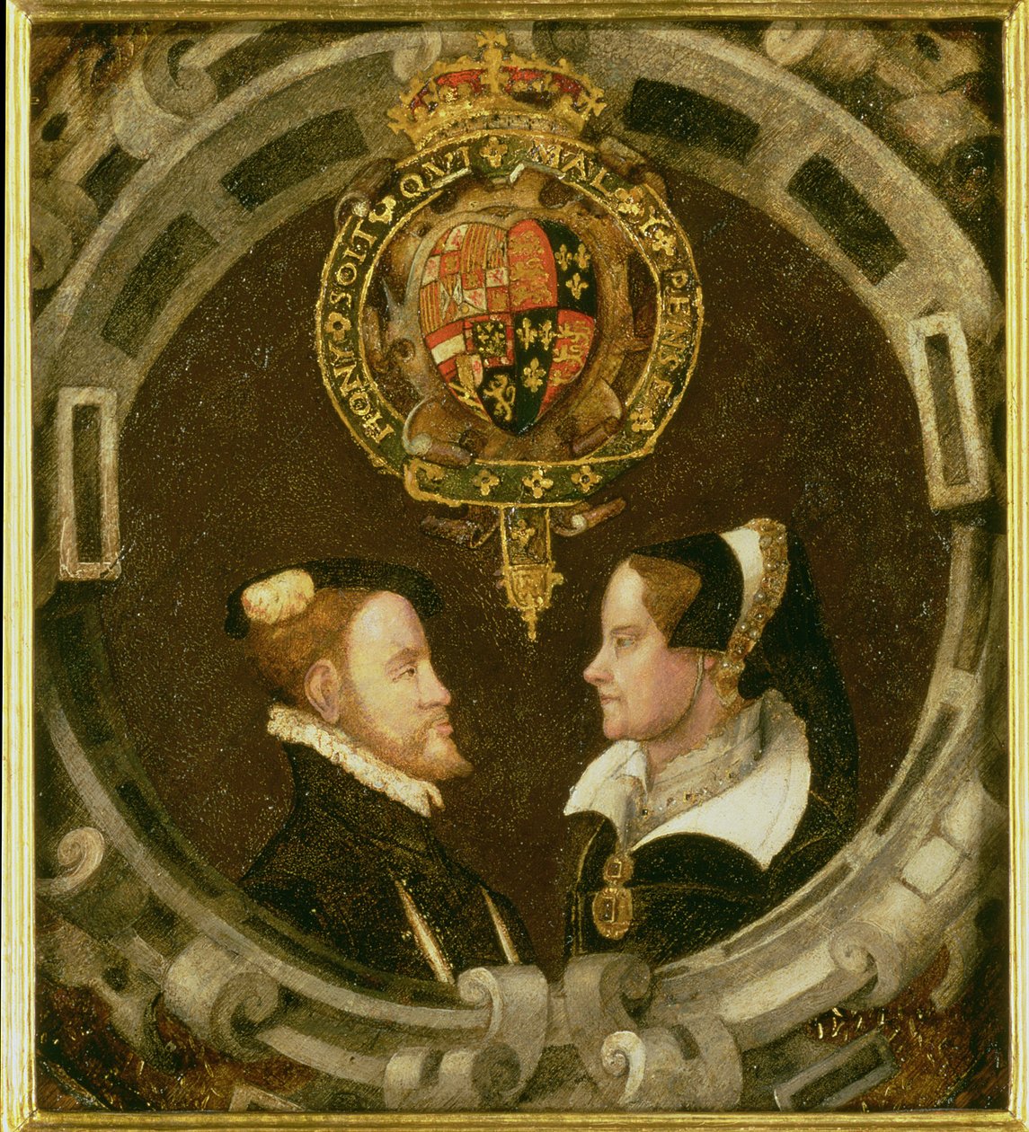 Philip og Mary I (1519-58), ca. 1555 af English School