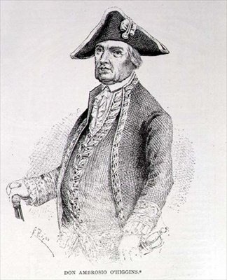Portræt af Ambrosio OHiggins, Marques of Osorno (ca. 1720-1801) af English School