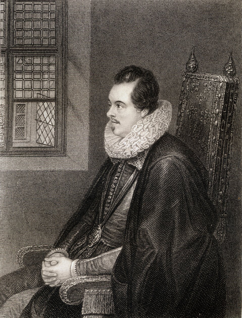 Portræt af Charles Blount (ca. 1562-1606) 8. jarl af Devonshire, fra 