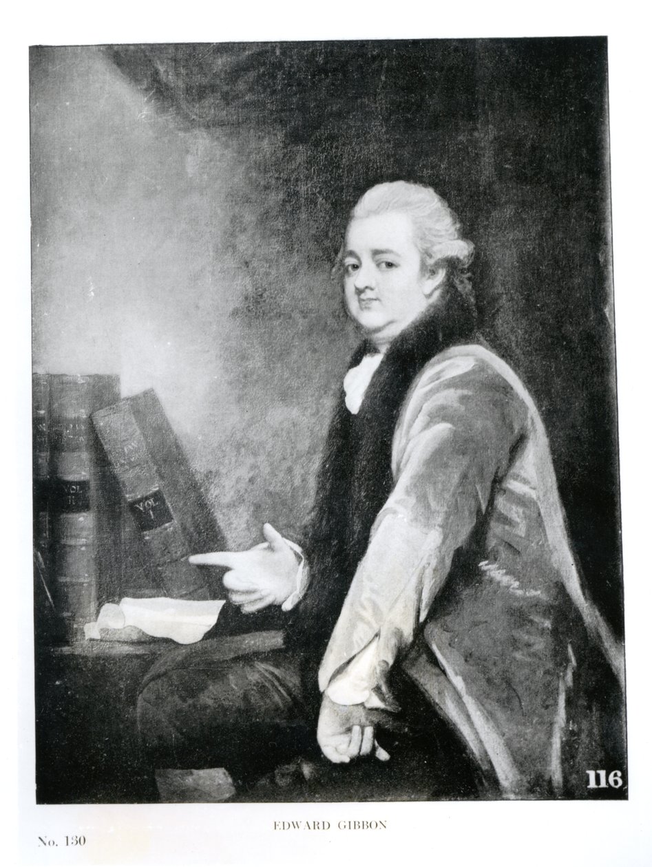 Portræt af Edward Gibbon (1737-94) af English School
