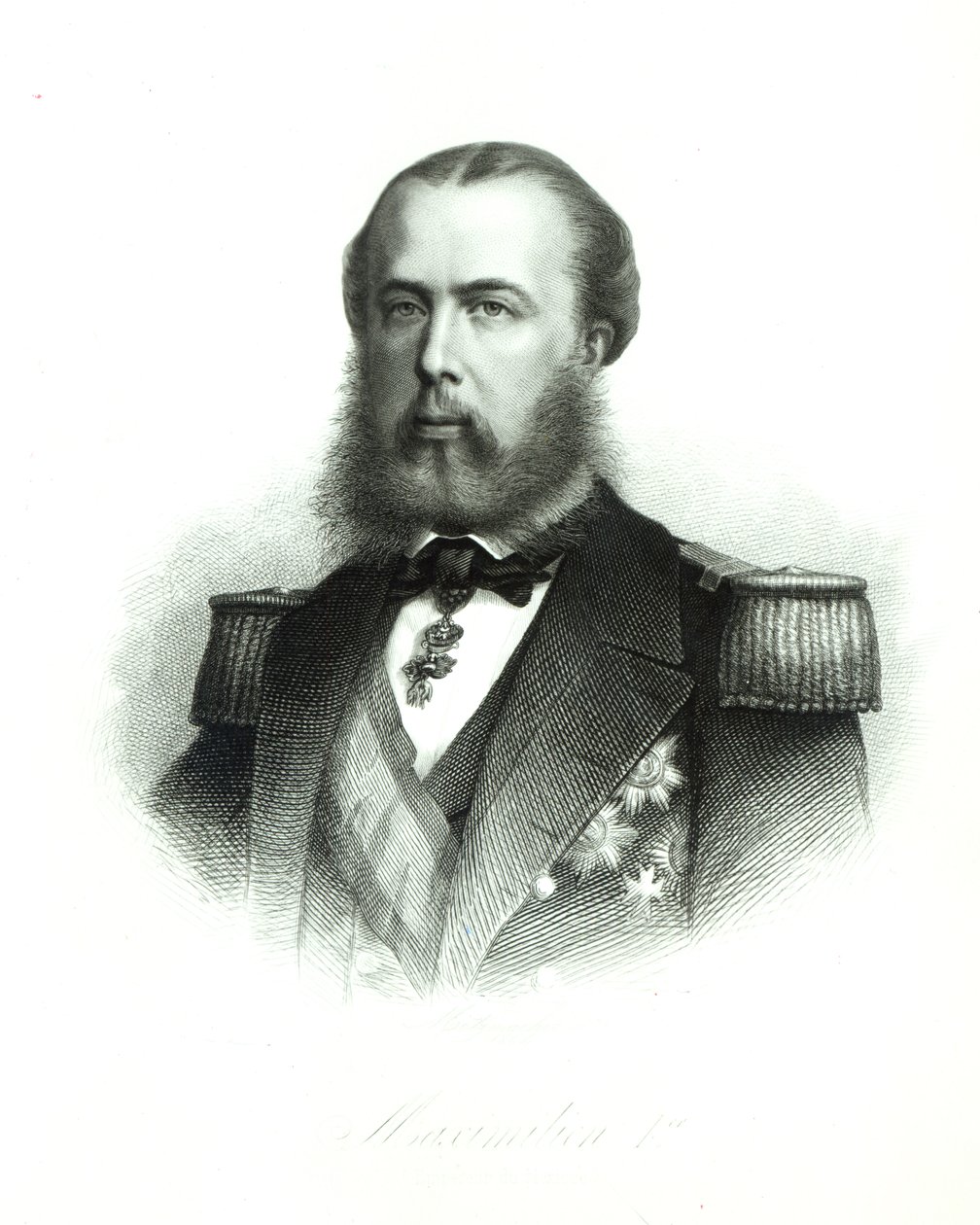 Portræt af kejser Maximilian af Mexico, 1864 af English School