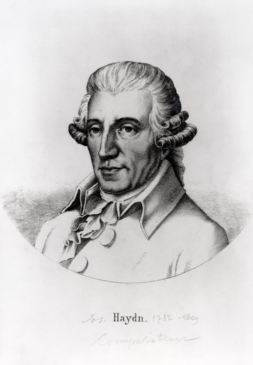 Portræt af Franz Joseph Haydn (1732-1809) østrigsk komponist af English School