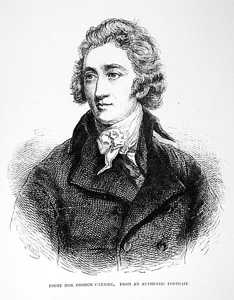 Portræt af George Canning (1770-1827) af English School
