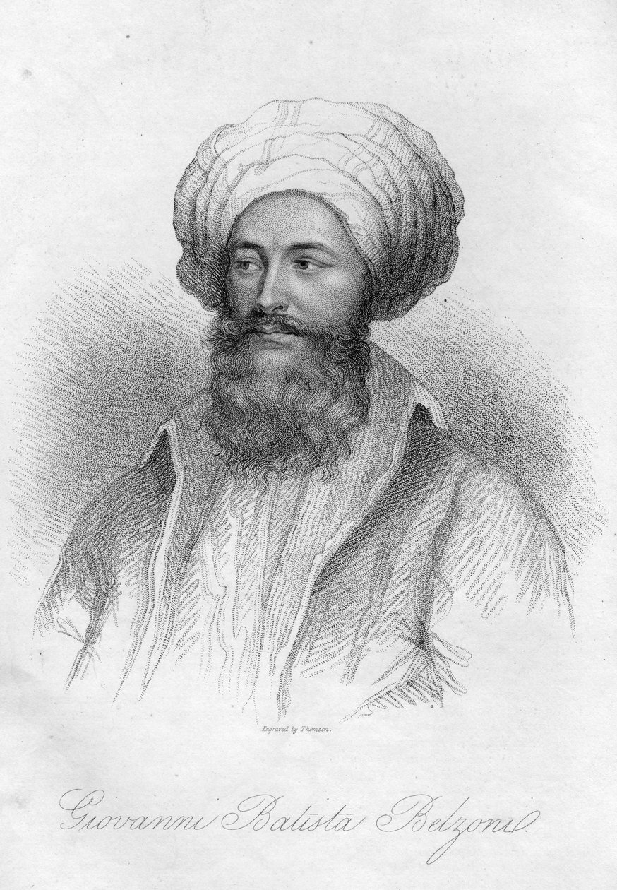 Portræt af Giovanni Batista Belzoni af English School