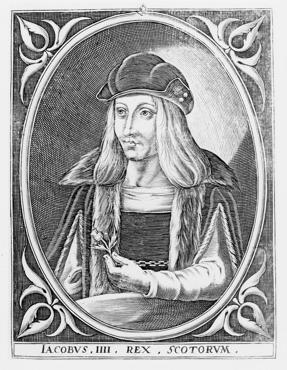 Portræt af James IV af Skotland (1473-1513) af English School