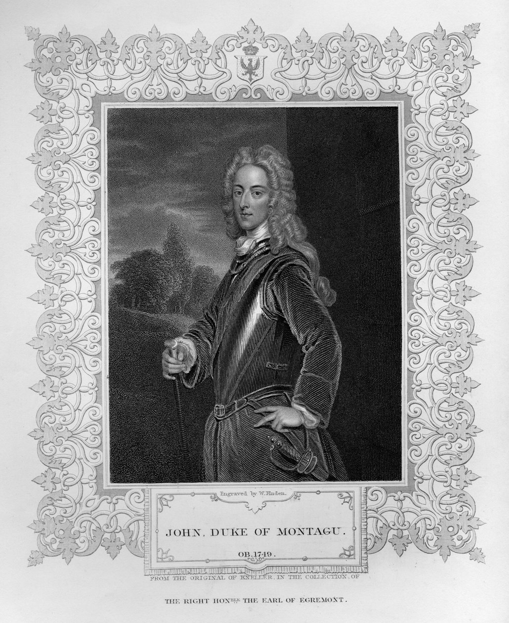 Portræt af John Duke of Montagu af English School