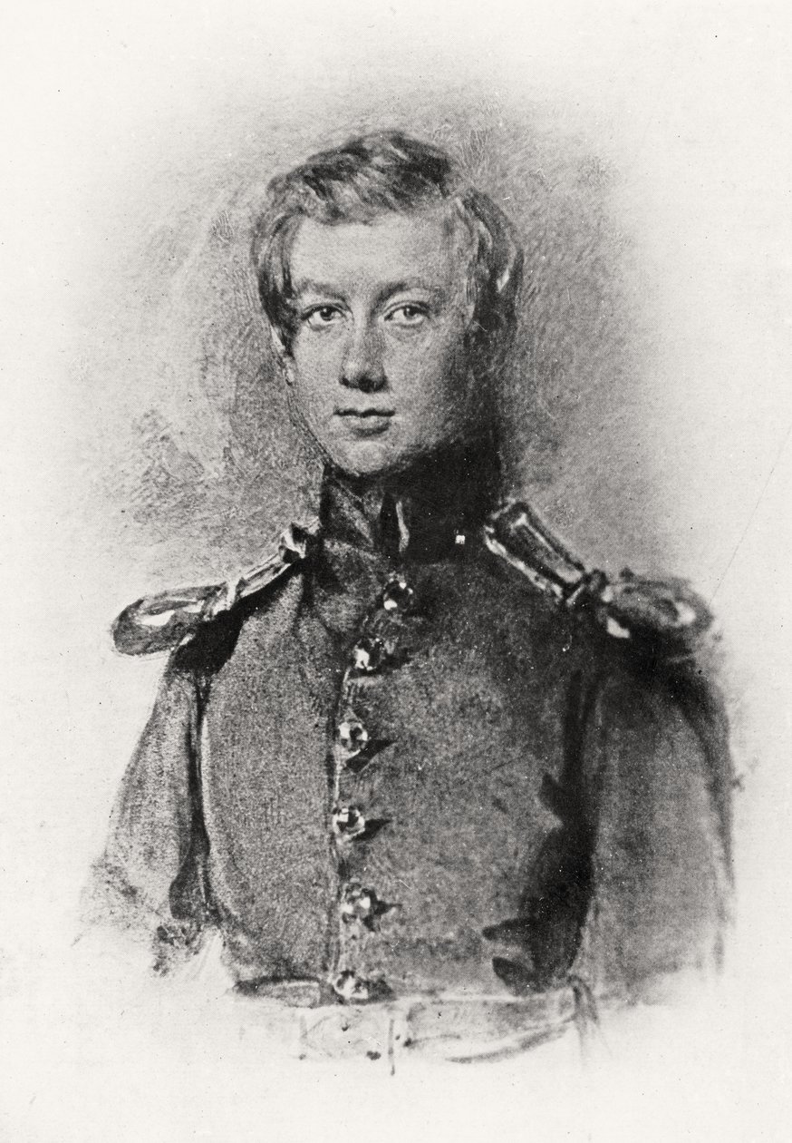 Portræt af John Hanning Speke (1827-64) på 17 år af English School