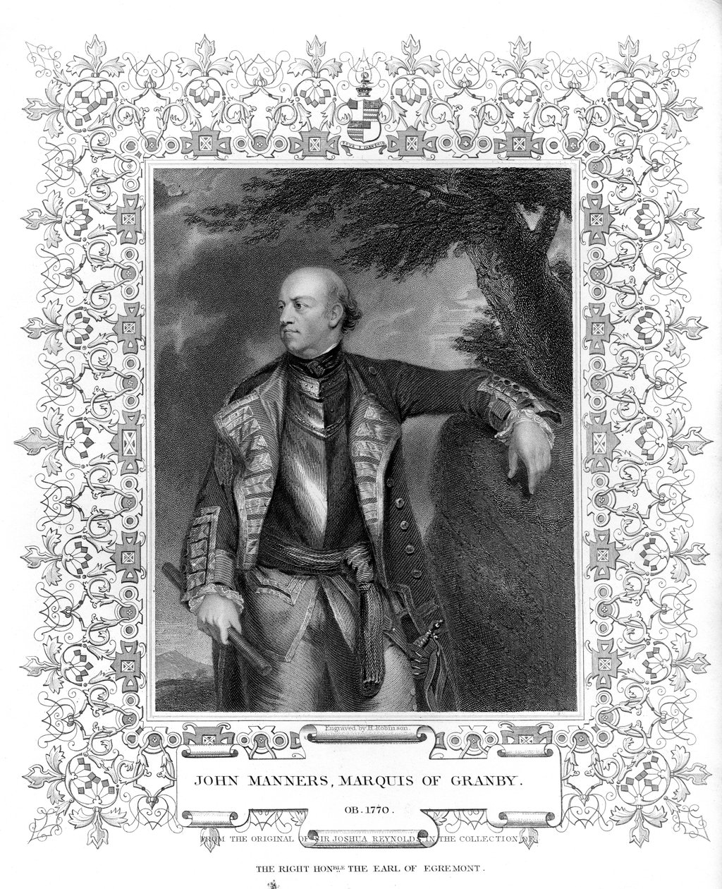 Portræt af John Manners, Marquis of Granby af English School