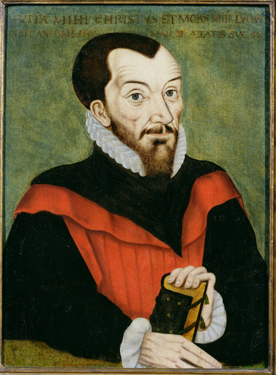 Portræt af John Rainolds (1549-1607) Præsident for Corpus Christi College og medredaktør af den autoriserede udgave af Bibelen af English School