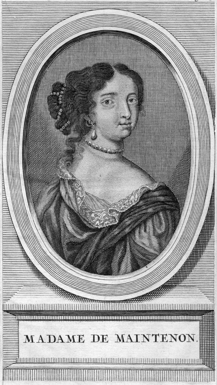 Portræt af Madame de Maintenon af English School
