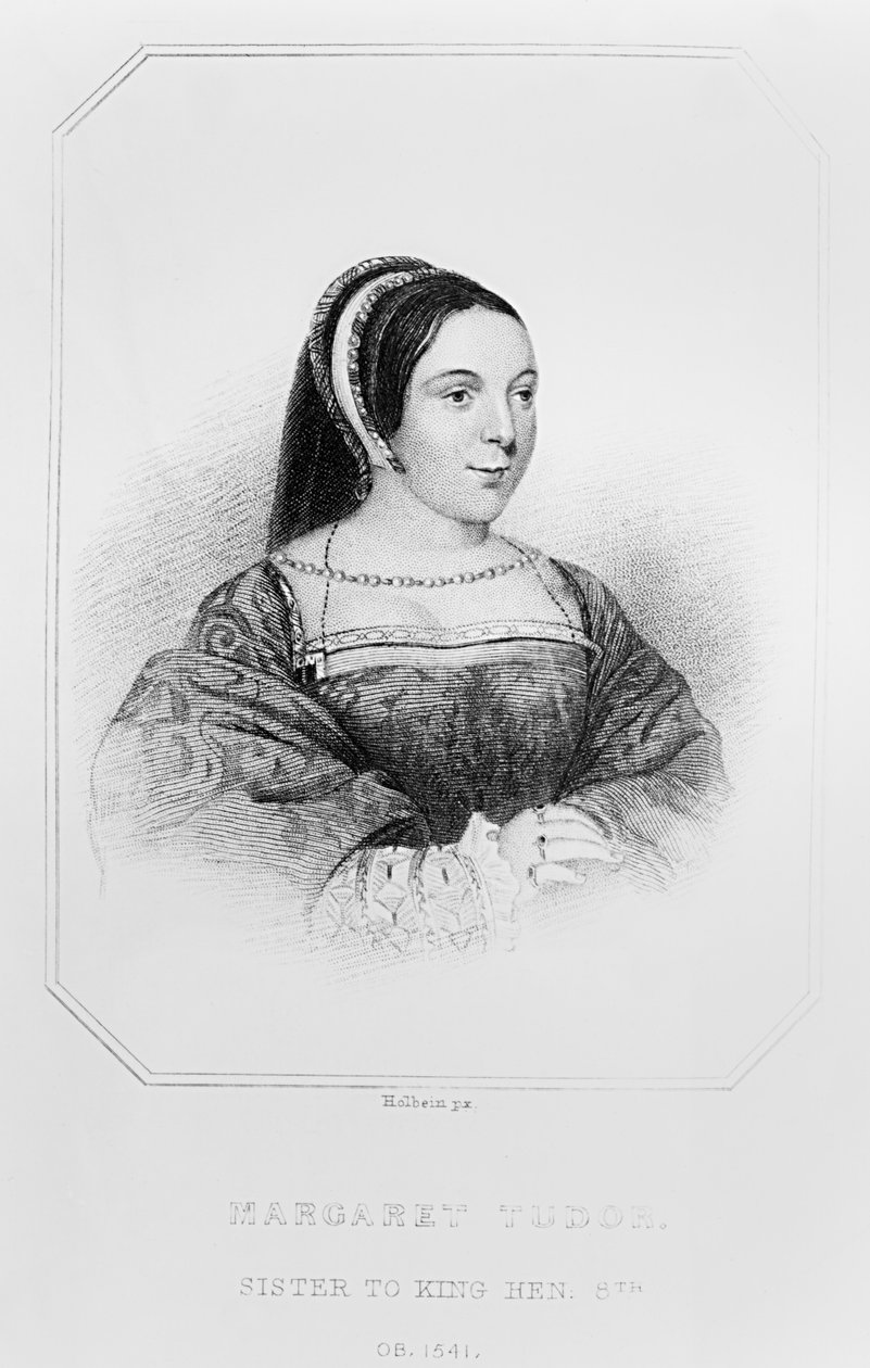 Portræt af Margaret Tudor (1489-1541) Queen of Scotland, fra 