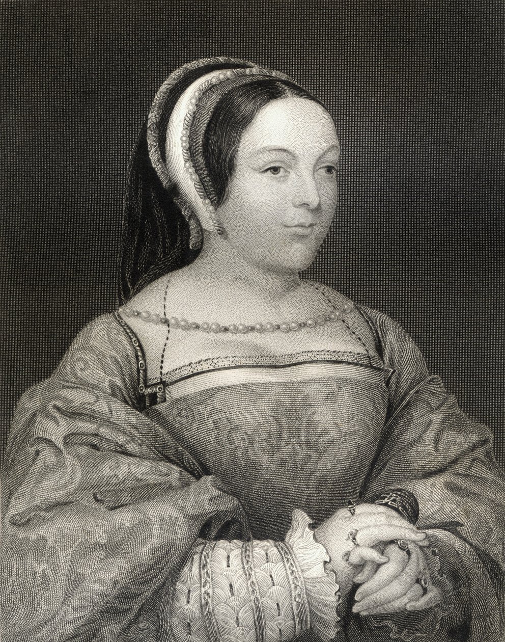 Portræt af Margaret Tudor (1489-1541) Queen of Scotland, fra 