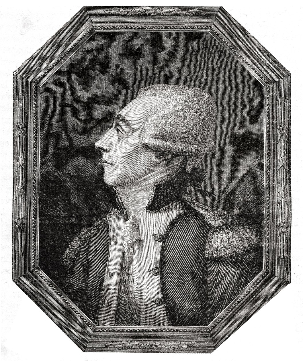 Portræt af Marie-Joseph-Paul-Yves-Roch-Gilbert du Motier de La Fayette (1757-1834) af English School