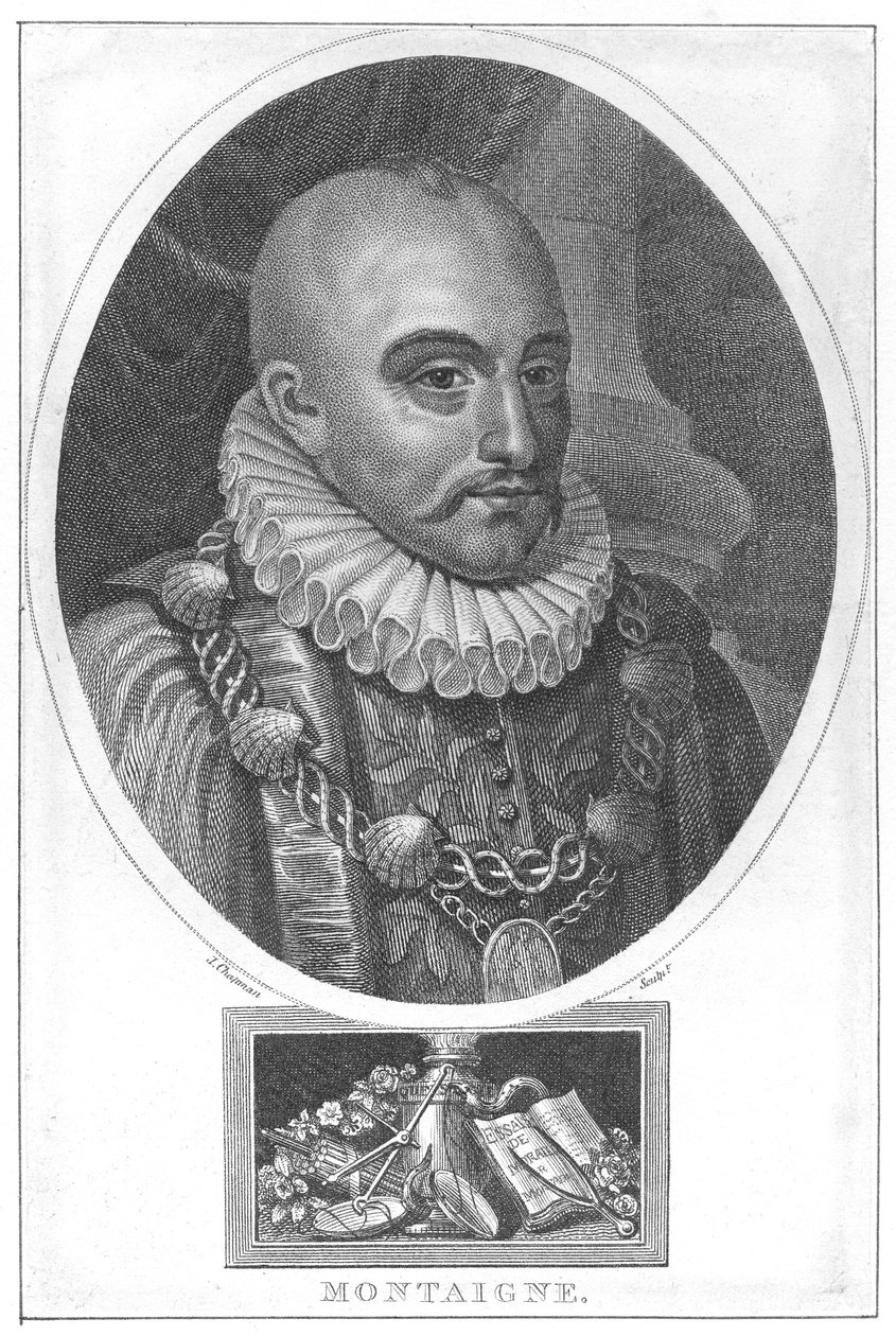 Portræt af Michel de Montaigne af English School