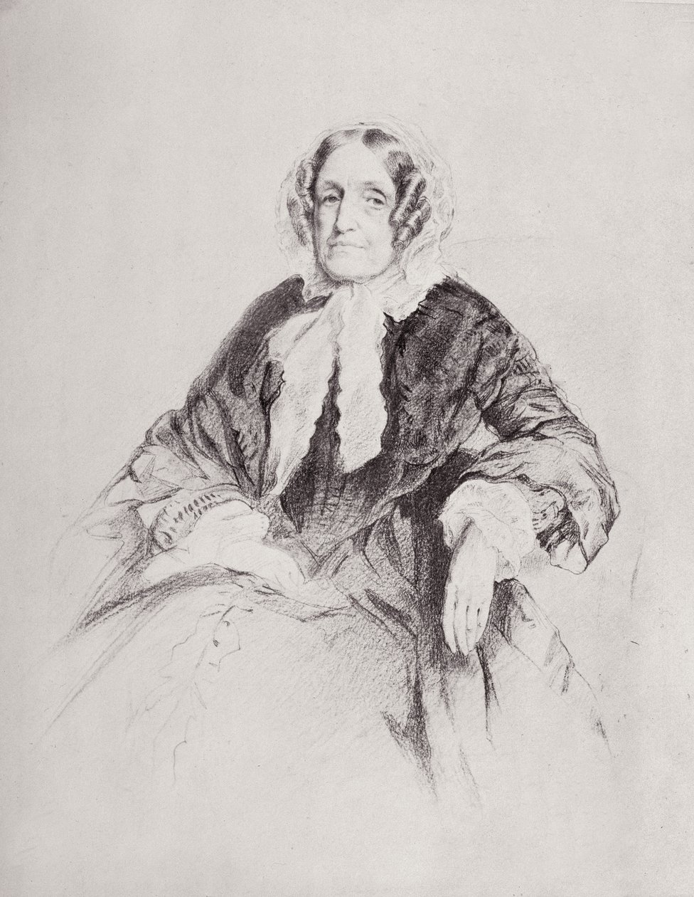 Portræt af fru Jane Marcet (1769-1858) af English School