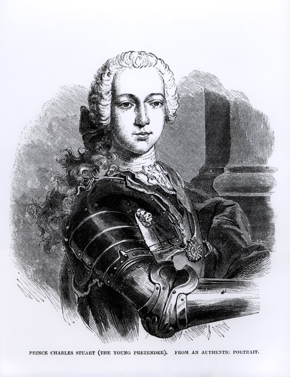 Portræt af prins Charles Edward Stuart (1720-88) The Young Pretender af English School