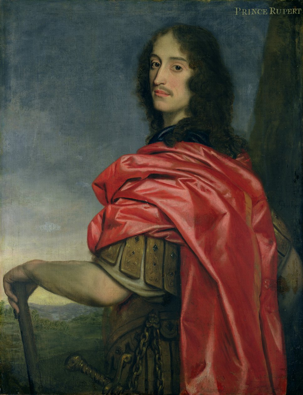 Portræt af prins Rupert (1619-82) af English School