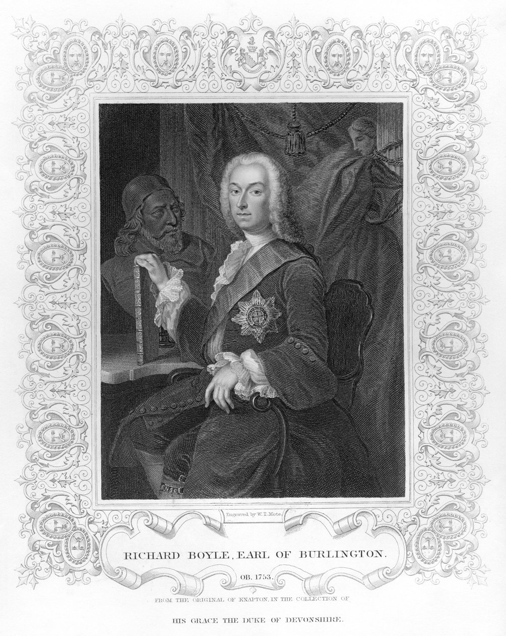 Portræt af Richard Boyle, jarl af Burlington af English School