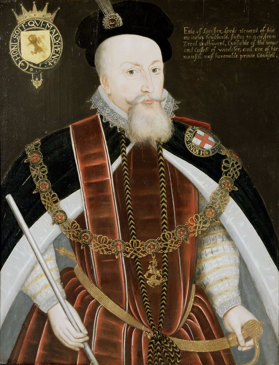 Portræt af Robert Dudley (1532-88) jarl af Leicester af English School
