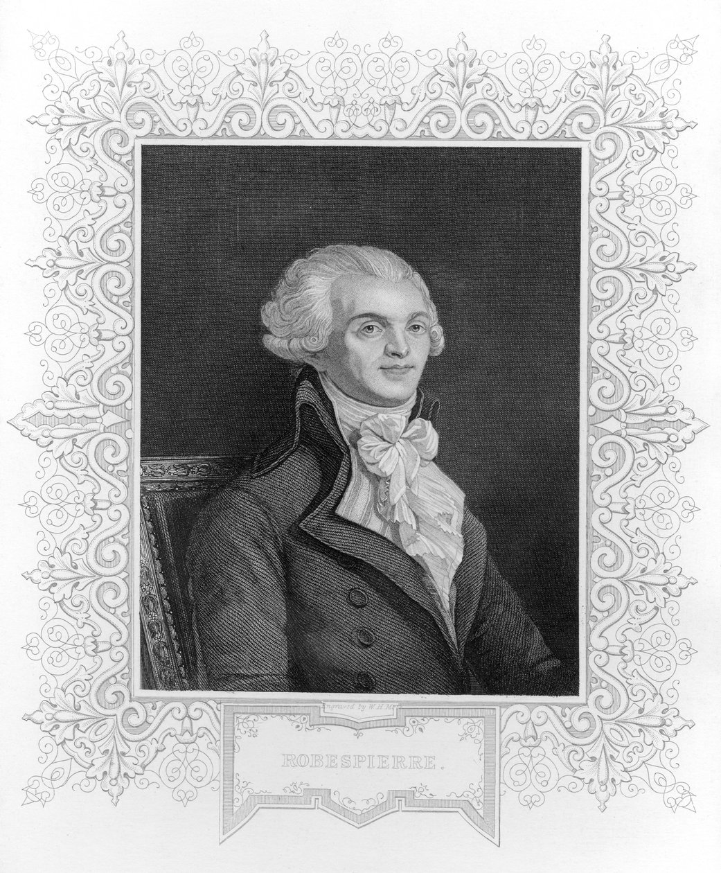 Portræt af Robespierre af English School