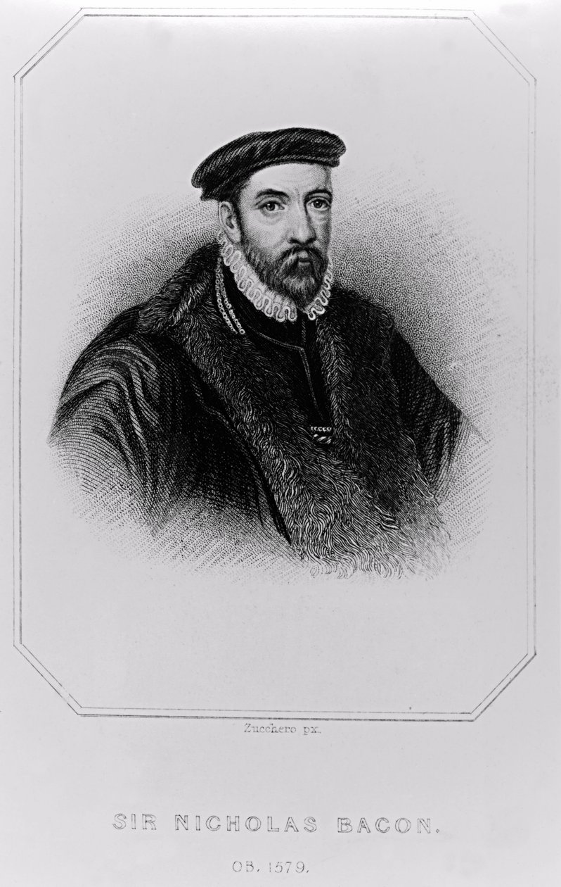 Portræt af Sir Nicholas Bacon (1510-1579) fra 