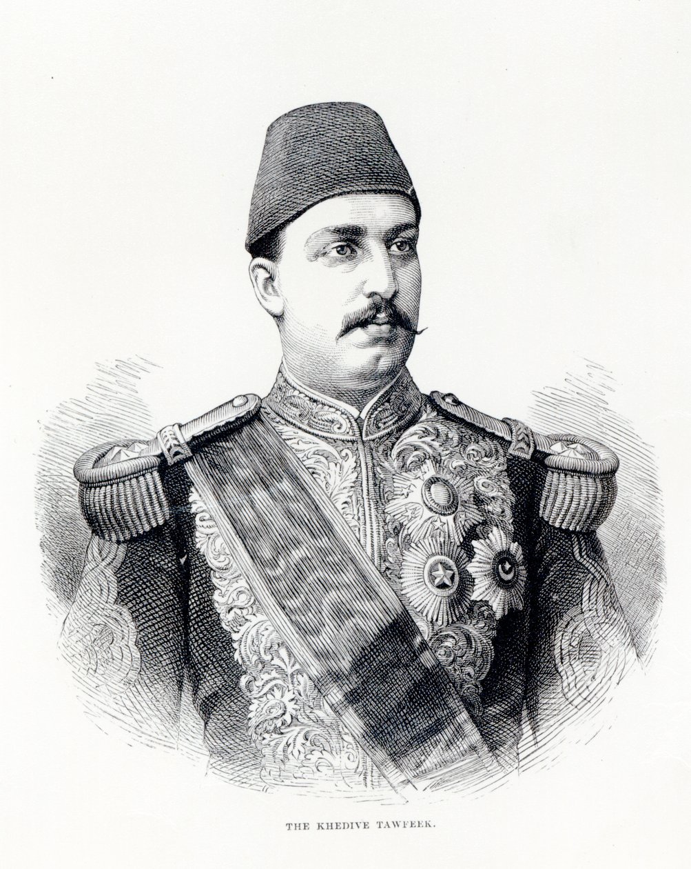 Portræt af Khedive Tawfiq af English School
