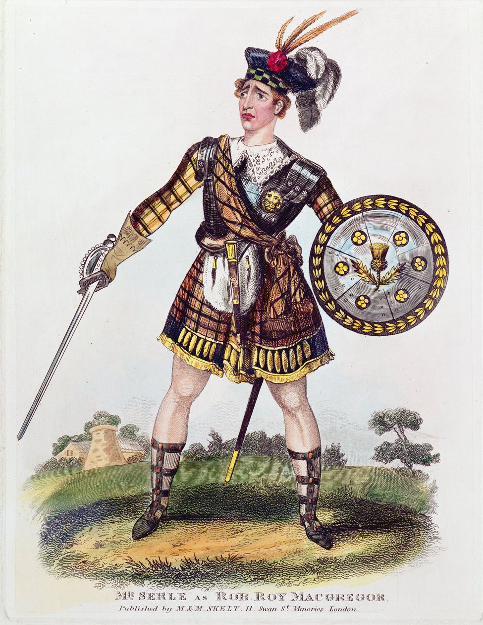 Portræt af Thomas James Serle (ca.1799-1889) som Rob Roy Macgregor af English School