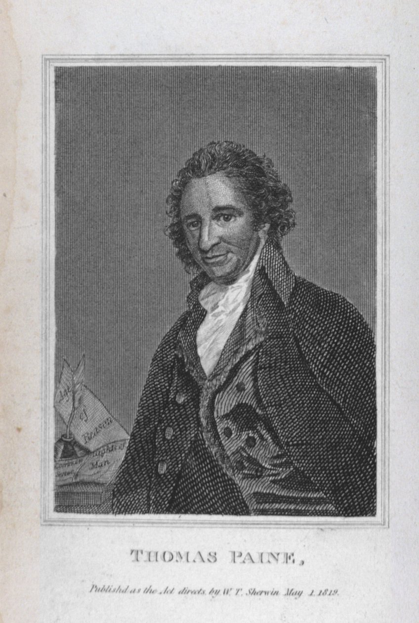 Portræt af Thomas Paine (1737-1809) fra bind I af 