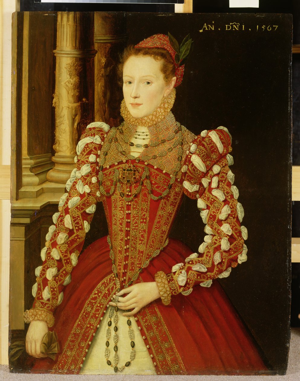 Portræt af en kvinde, 1567 af English School