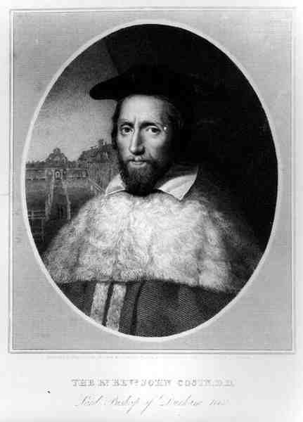 Portræt af Rt Reverend John Cosin (1594-1672), Lord Bishop of Durham 1660, indgraveret af Edward Scriven (1775-1841), 1815 af English School