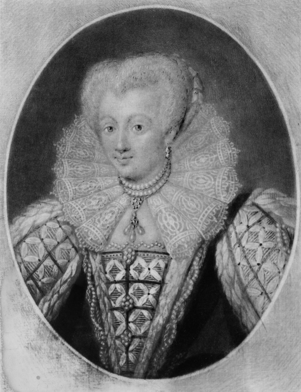 Prinsesse Elizabeth (1533-1603) illustration fra Portraits of Characters Illustrious in British History, indgraveret af Richard Earlom (1743-1822) og Charles Turner (ca. 1773-1857) (mezzotint) af English School