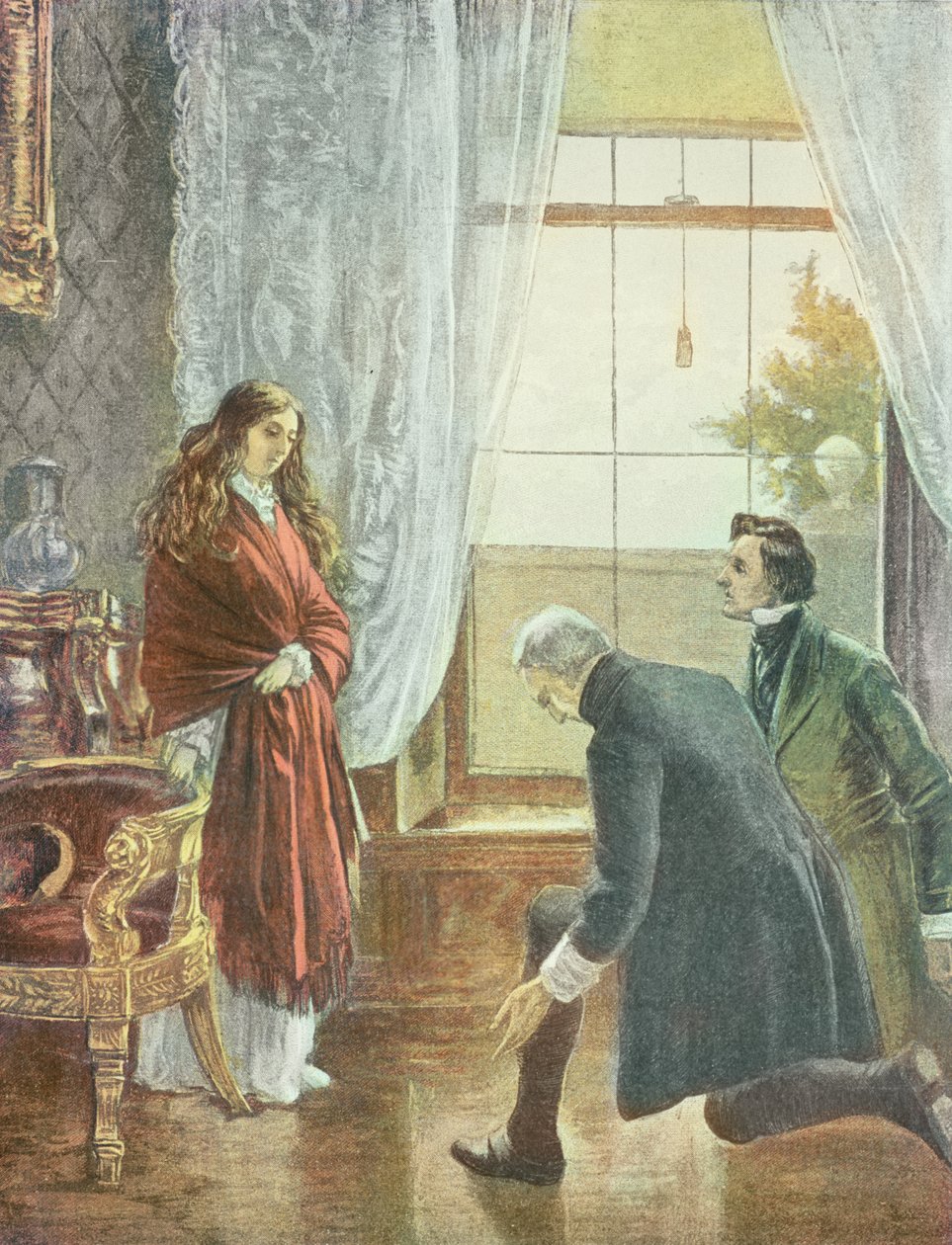 Prinsesse Victoria modtager nyheden om sin overtagelse af tronen den 21. juni 1837 af English School
