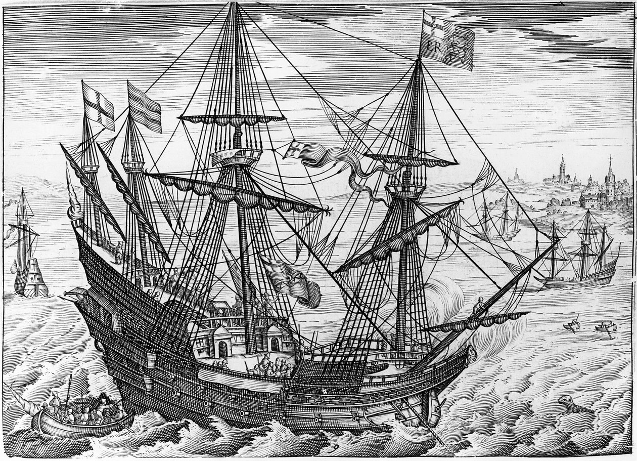 Dronning Elizabeths gallion af English School