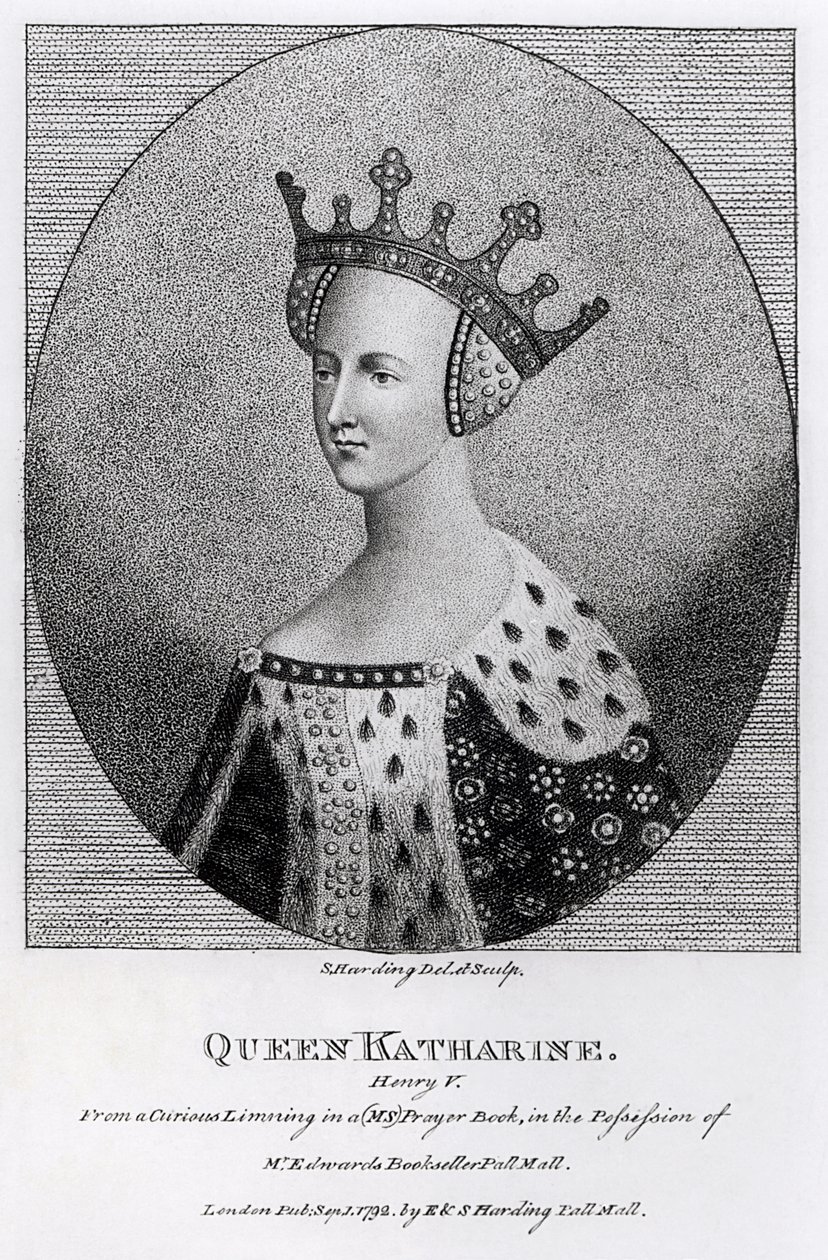 Dronning Katherine (1401-37) pub. i 1792 af English School