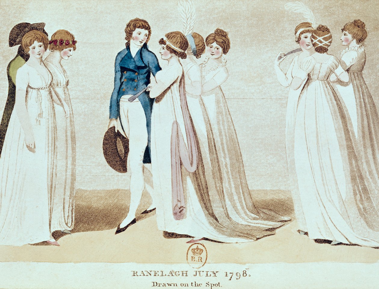 Ranelagh, juli 1798, ca. 1798-1800 (wc på papir) af English School