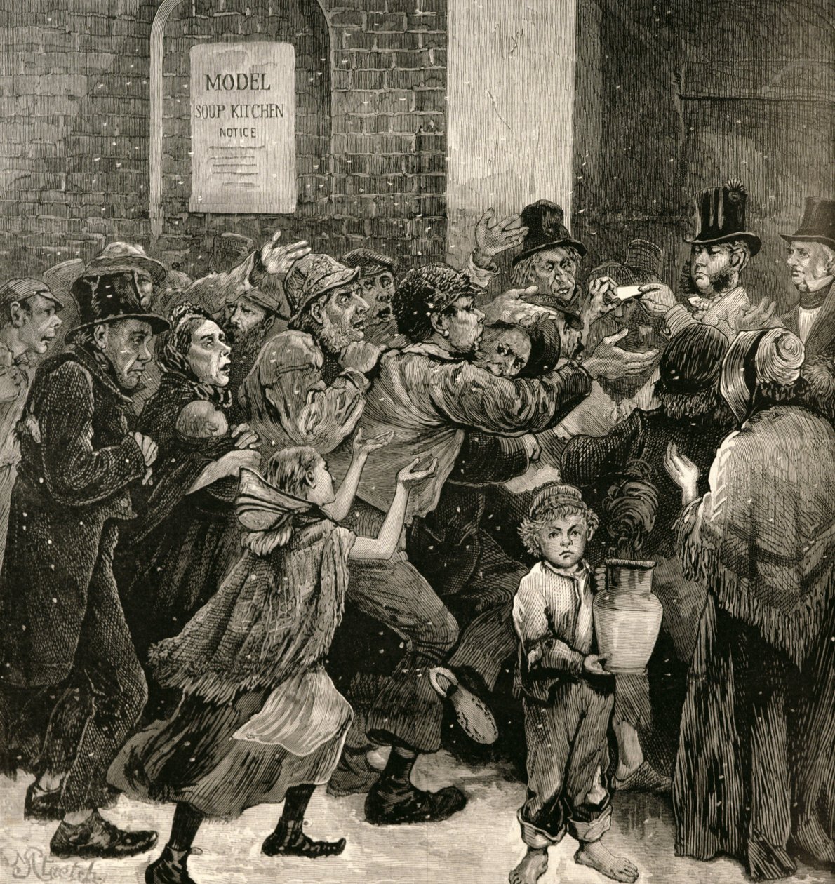 Relief of the Working in London: Uddeling af suppebilletter, fra 
